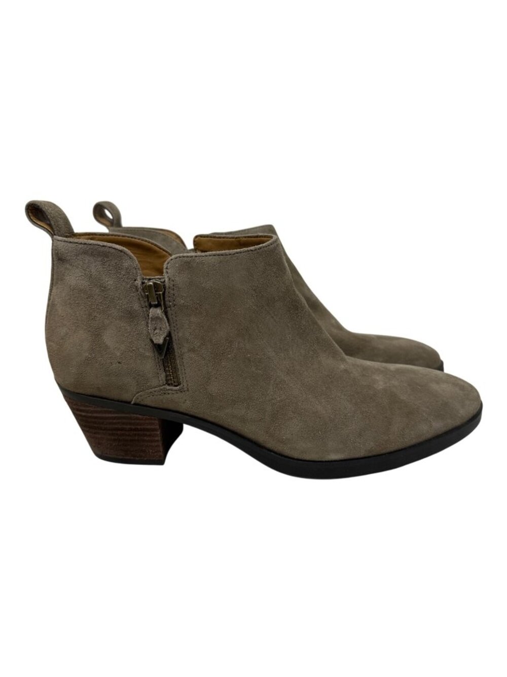 Vionic Women's Cecily Suede Block Heel Ankle Bootie Size 9